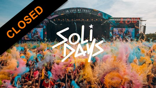 Be our guest for the festival Solidays (France)