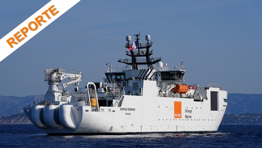 Soyez notre invité à bord de notre navire « Le Sophie Germain » , le fleuron de dernière génération de notre flotte de navires câbliers, dans le cadre exceptionnel de la base Orange Marine de la Seyne-sur-Mer